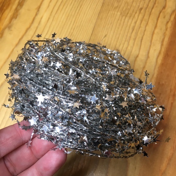 Silver Mini Star Wire Garland Shapeable Wired Decor - Picture 3 of 10